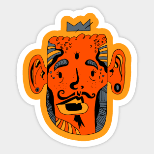 Orangrey Strange King Pierre Sticker